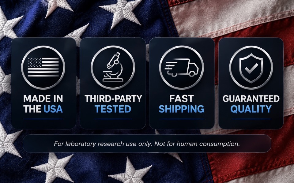 Next Level Compounds research peptides: made in the USA, third-party tested, fast shipping, guaranteed quality. For laboratory research use only.